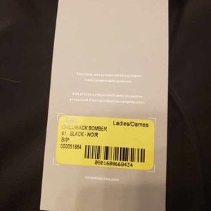 Brand new black Chilliwack Canada Goose Jacket.